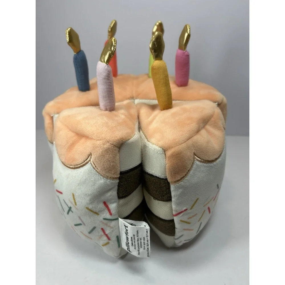 Pillowfort Birthday Cake Toy Plush separable 2 Slices Hook/Loop